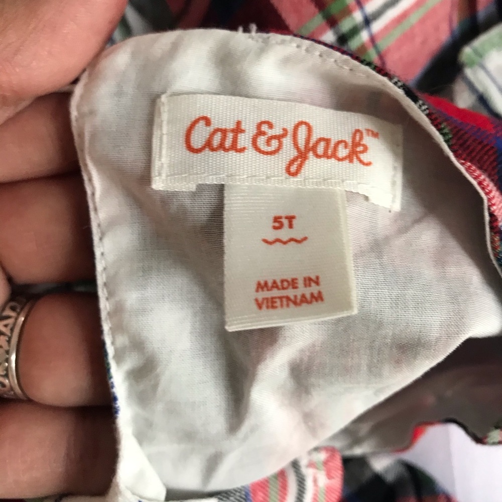 Cat and Jack Gorgeous like new Christmas plaid dress - Picture 6 of 8